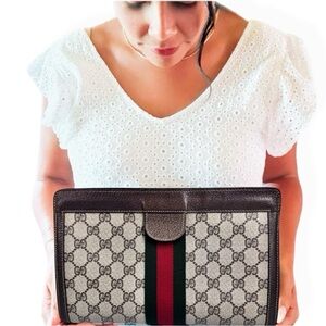 GUCCI Ophidia GG monogram supreme vintage Clutch